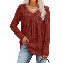Women's 3pcs V-Neck Sweater Set - Lightweight Layering Shirts with  (No Bulk), Beige/Olive /Black Solid Color Tops | Machine Washable All-Season Blouses for Casual & Semi-Formal Outfits, 95% /5% Spandex Wear