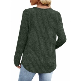 Women's 3pcs V-Neck Sweater Set - Lightweight Layering Shirts with  (No Bulk), Beige/Olive /Black Solid Color Tops | Machine Washable All-Season Blouses for Casual & Semi-Formal Outfits, 95% /5% Spandex Wear
