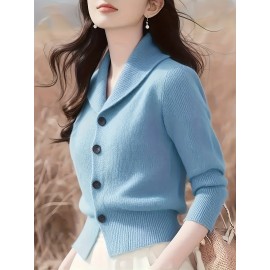 Women's Turn- Collar Cardigan Coat