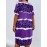 Fashionable And Elegant Plus Size Women'S Striped Printed Dress