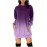 Women'S Plus Size Casual Long Sleeve Pullover Dress - Solid Purple Midi Length A-Line Silhouette with Crew Neck, Slight Stretch Fabric, Cozy Fall/Winter Dress with Pocket Detail & Smooth Texture for Everyday & Semi-Formal Wear - Easy-Care Versatile