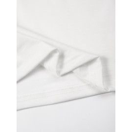 Fashion Letter Anime Print Women's Round Neck T-Shirt, Simple Design, Comfortable and Breathable, Versatile Essential, Suitable for Daily Casual Wear, Showcasing Natural and Elegant Style, Local Shipping