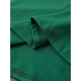 Women's Turquoise Blue Short Sleeve T-Shirt - Soft Pure Round Neck Top with Chicken Print (Hens & Bow Tie Design) - Casual & Party Wear for Spring Summer Fall - Comfortable Colors Everyday Blouse