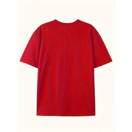 Fashion Letter Anime Print Women's Round Neck Pure T-Shirt, Simple Design Comfortable Breathability for Casual Wear Versatile Natural Style Summer Party Essential Local Shipping, Japanese Style Clothes Women