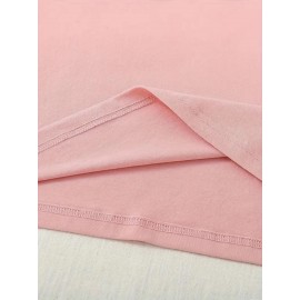 Women'S Pink Christmas Graphic T-Shirt - 