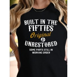 Built-in 1950s Women'S T-shirt Comfortable Fit
