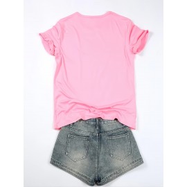 Built-in 1950s Women'S T-shirt Comfortable Fit