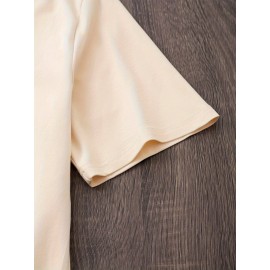 Women's Casual Short Sleeve Round Neck T-Shirt - 100% Breathable Geometric Print Tee with Purple Dragon & Floral Design, 