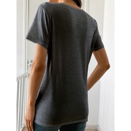 [Cute Orange Kitten T-Shirt] Lightweight Comfortable Fit Women's Cute Orange Kitten Peeking from Torn Hole Graphic T-Shirt - Red Casual Everyday Tee for Pet Lovers - Medium Elasticity Fabric Spring Summer Apparel