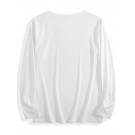 Women'S Long Sleeve T-Shirt - White Top with SALTY Graphic, Crew Neck Casual Everyday Shirt for Women, All-Season Everyday & Party Outfits - from Local Warehouse, Versatile Clothing, Playful Design, Quality Stitching, Stylish Blouse, Fashion Lovers