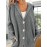 Plus Size - Women'S Plus Size Casual Cardigan - Soft Open Front Sweater with Button Closure, Side Pockets - Cozy Fall/Winter Sweater for Everyday & Formal Outfits - Available Now for Immediate Shipping, Winter Cardigan, Openfront Design, Comfortable Fit, Fall Fashion, Relaxed Style, Durable Material, Stylish Women