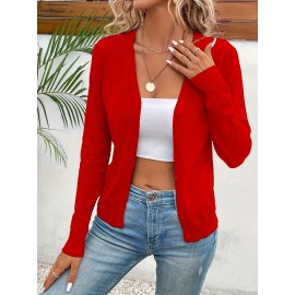 Women'S Long - Sleeved Front-Opening Buttoned Cardigan Sweater, With Delicate Button Details + High - Elastic Fabric. Perfect For Office Commute, Casual Dates & Daily Outings. Hurry To Buy & Enjoy The Discount
