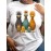 Women's Casual Short Sleeve T-Shirt with Cartoon Chicken Print - Vibrant Animal Graphic Round Neck Tee, Medium Stretch Machine Washable Fabric for Spring Summer Fall, Ladies T Shirts, Everyday Outfit, Quirky Fashion, Breathable Material, Print Top, Funloving Style